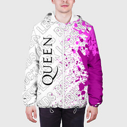 Куртка с капюшоном мужская Queen rock legends: по-вертикали, цвет: 3D-белый — фото 2