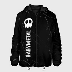 Куртка с капюшоном мужская Babymetal glitch на темном фоне: по-вертикали, цвет: 3D-черный