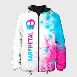 Куртка с капюшоном мужская Babymetal neon gradient style: по-вертикали, цвет: 3D-черный