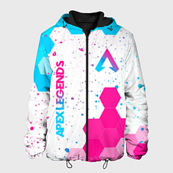 Мужская куртка Apex Legends neon gradient style вертикально