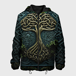 Куртка с капюшоном мужская Дерево друидов, цвет: 3D-черный