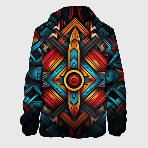 Мужская куртка Симметричный геометрический узор в этническом стил / 3D-Черный – фото 2