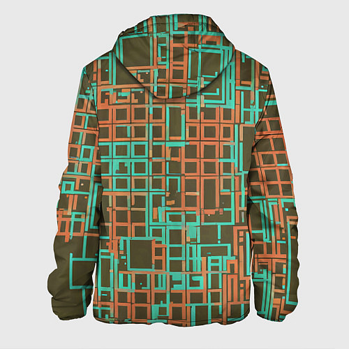 Мужская куртка Разноцветные толстые линии / 3D-Черный – фото 2