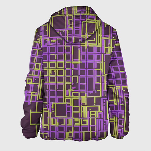 Мужская куртка Разноцветные толстые линии / 3D-Черный – фото 2