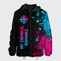 Куртка с капюшоном мужская My Chemical Romance - neon gradient по-вертикали, цвет: 3D-черный