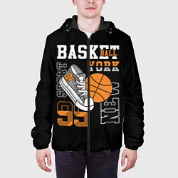 Куртка с капюшоном мужская Basketball New York, цвет: 3D-черный — фото 2