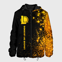 Куртка с капюшоном мужская League of Legends - gold gradient по-вертикали, цвет: 3D-черный