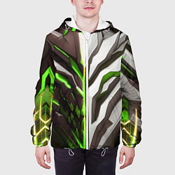 Куртка с капюшоном мужская Броня адская и райская зелёная, цвет: 3D-белый — фото 2