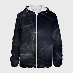 Куртка с капюшоном мужская Серый дым и тьма, цвет: 3D-белый