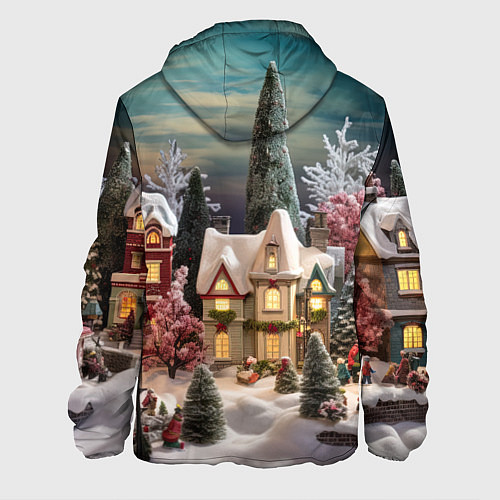 Мужская куртка Снежное сияние ночи / 3D-Черный – фото 2