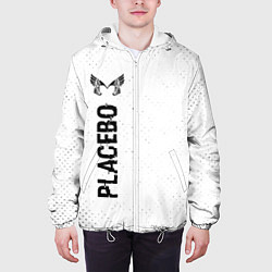 Куртка с капюшоном мужская Placebo glitch на светлом фоне по-вертикали, цвет: 3D-белый — фото 2