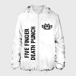 Куртка с капюшоном мужская Five Finger Death Punch glitch на светлом фоне вер, цвет: 3D-белый