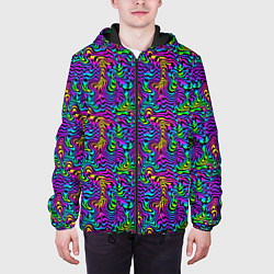 Куртка с капюшоном мужская Multicolored stripes, цвет: 3D-черный — фото 2