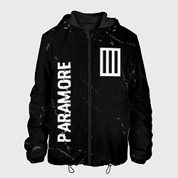 Мужская куртка Paramore glitch на темном фоне вертикально