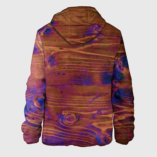 Мужская куртка Деревянная благородная текстура / 3D-Черный – фото 2