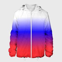 Куртка с капюшоном мужская Фраг России градиент, цвет: 3D-белый