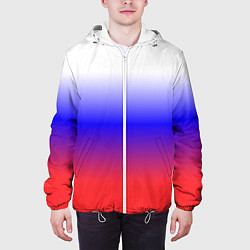 Куртка с капюшоном мужская Фраг России градиент, цвет: 3D-белый — фото 2