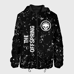 Куртка с капюшоном мужская The Offspring glitch на темном фоне вертикально, цвет: 3D-черный