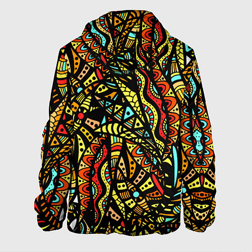 Мужская куртка Африканская живопись / 3D-Черный – фото 2