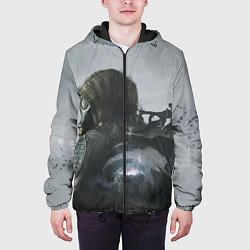 Куртка с капюшоном мужская STALKER 2 одиночка постер, цвет: 3D-черный — фото 2