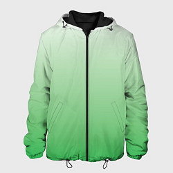 Куртка с капюшоном мужская Лесной сон 3d зеленый градиент, цвет: 3D-черный