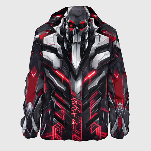 Мужская куртка Адская киберпанк броня красная / 3D-Черный – фото 2