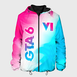 Мужская куртка GTA 6 neon gradient style вертикально