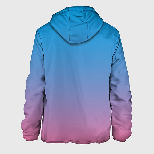 Мужская куртка Небесно-розовый градиент / 3D-Черный – фото 2