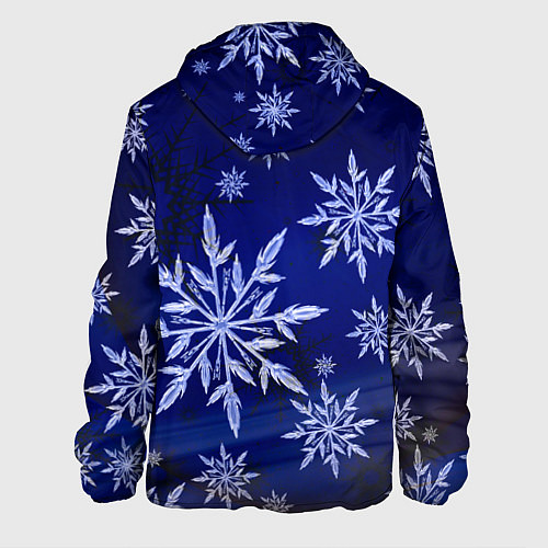 Мужская куртка Зима и снежинки / 3D-Черный – фото 2