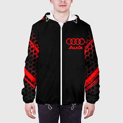 Куртка с капюшоном мужская Audi sport geometry, цвет: 3D-белый — фото 2