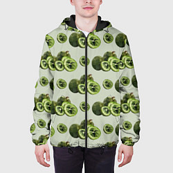 Куртка с капюшоном мужская Киви из треугольников, цвет: 3D-черный — фото 2