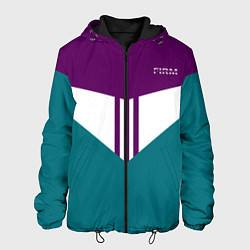 Куртка с капюшоном мужская FIRM темная сирень и бирюза, цвет: 3D-черный