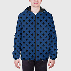 Куртка с капюшоном мужская Пиковая масть приглушённый синий, цвет: 3D-черный — фото 2