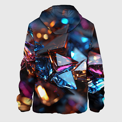Мужская куртка Разноцветные стекла / 3D-Черный – фото 2
