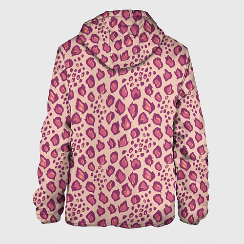 Мужская куртка Цветущий леопард тюльпановое поле / 3D-Черный – фото 2