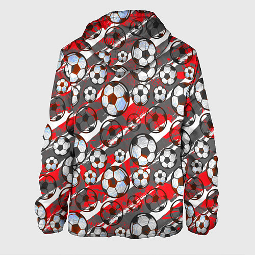 Мужская куртка Футбол паттерны / 3D-Черный – фото 2
