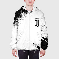 Куртка с капюшоном мужская Juventus sport color black, цвет: 3D-белый — фото 2