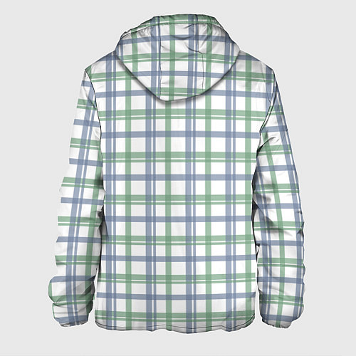 Мужская куртка Сине-зелёный светлый полосатый / 3D-Черный – фото 2