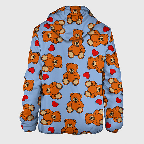 Мужская куртка Игрушки мишки и сердца / 3D-Черный – фото 2