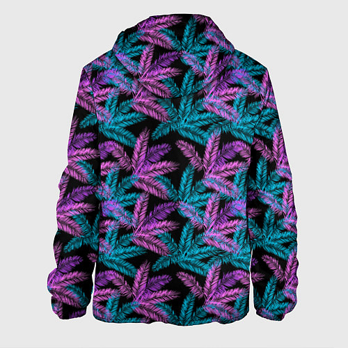 Мужская куртка Тропические пальмовые листья / 3D-Черный – фото 2