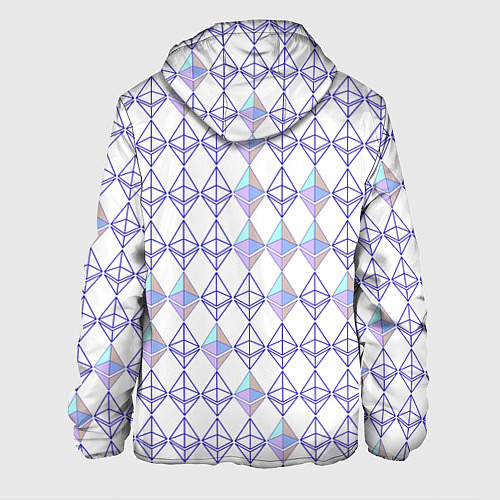 Мужская куртка Криптовалюта Ethereum на белом / 3D-Черный – фото 2