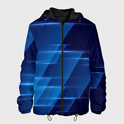 Куртка с капюшоном мужская Blue background, цвет: 3D-черный