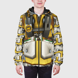 Куртка с капюшоном мужская Deep roock galactic броня бурильщика, цвет: 3D-черный — фото 2