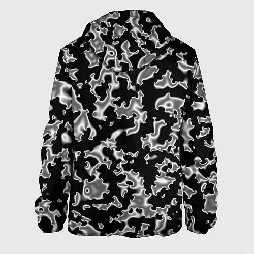 Мужская куртка Капли жидкого металла - камуфляж на чёрном / 3D-Черный – фото 2