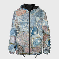 Куртка с капюшоном мужская Каменный фон, цвет: 3D-черный