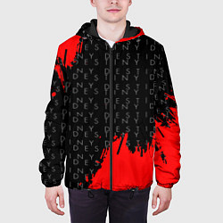 Куртка с капюшоном мужская Дестини паттерн шутер краски, цвет: 3D-черный — фото 2