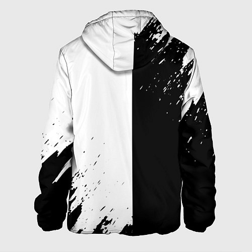 Мужская куртка Linkin park краски чёрнобелый / 3D-Черный – фото 2