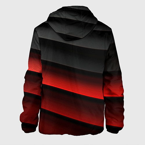 Мужская куртка Черно-красный объемный градиент / 3D-Черный – фото 2