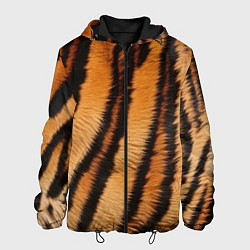 Куртка с капюшоном мужская Тигровая шкура, цвет: 3D-черный