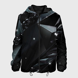 Куртка с капюшоном мужская Black luxury abstract, цвет: 3D-черный